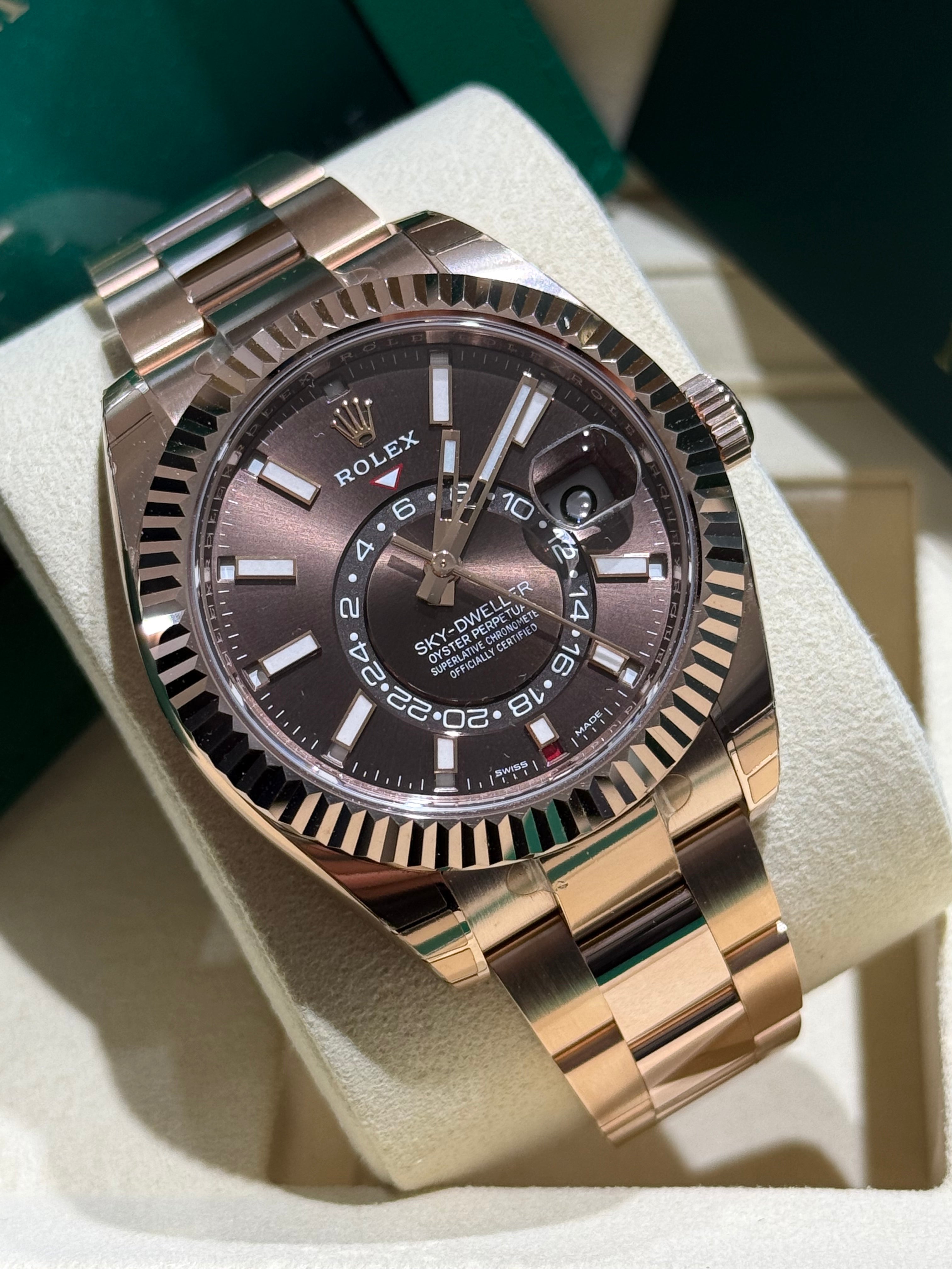 Rolex Sky-Dweller Rose Gold 42mm 326935 "Chocolate" (2022)