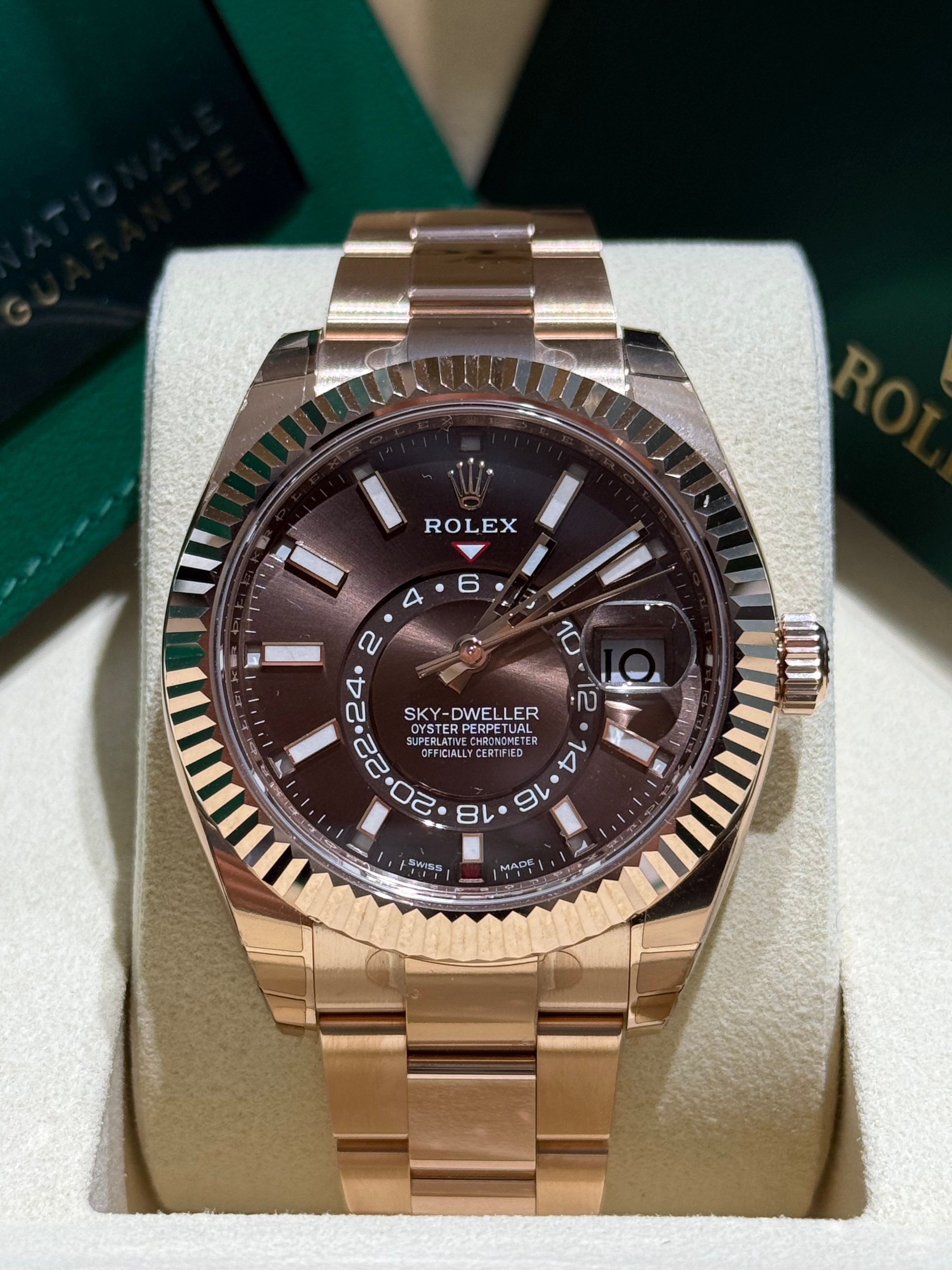 Rolex Sky-Dweller Rose Gold 42mm 326935 "Chocolate" (2022)