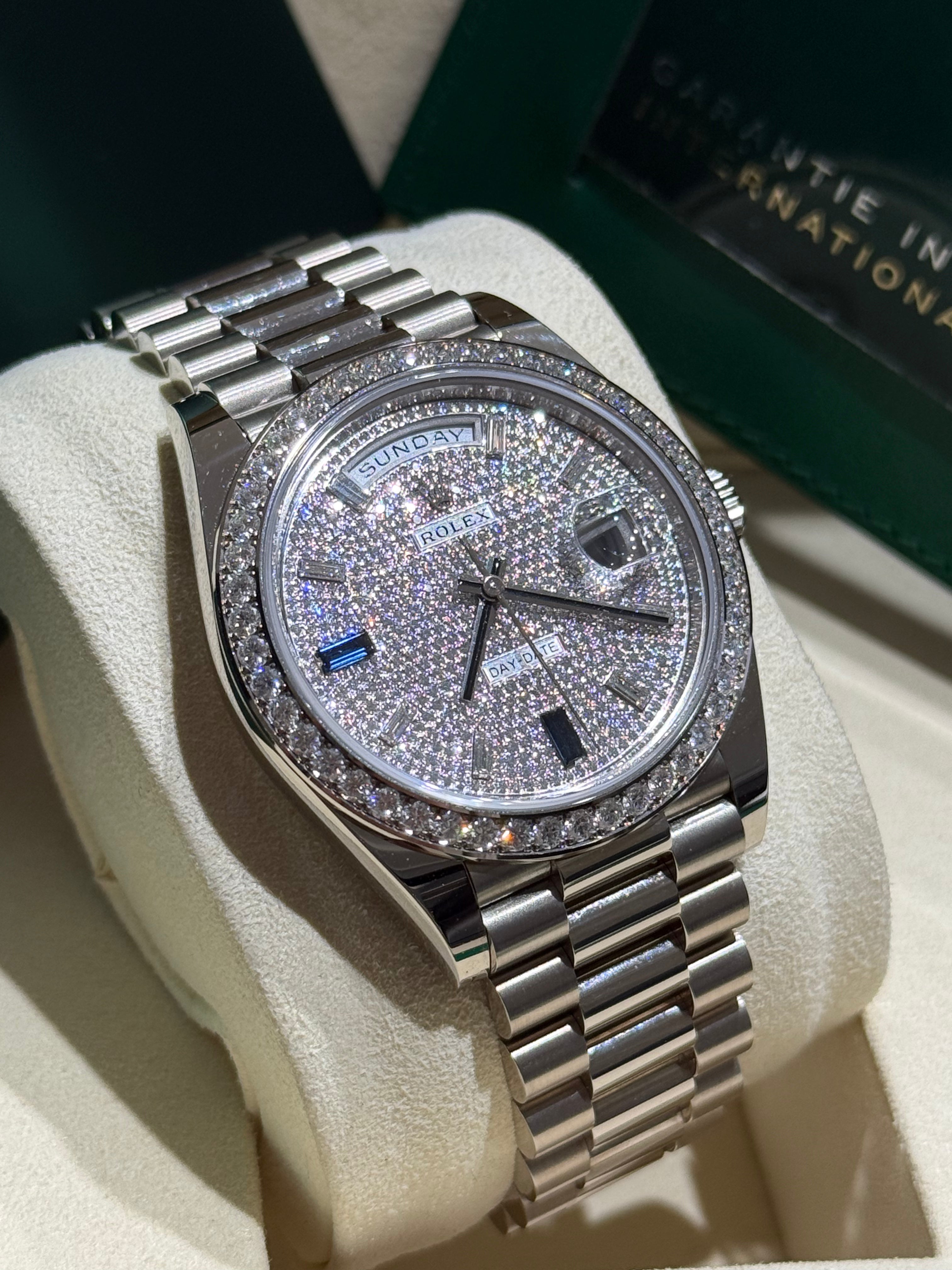 Rolex Day-Date 40 White Gold 228349RBR "Pavé Diamond" (2022)